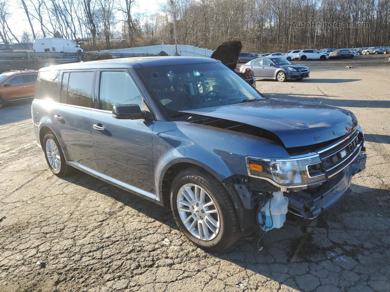 2019 Ford Flex Sel Синий vin: 2FMHK6C86KBA25239