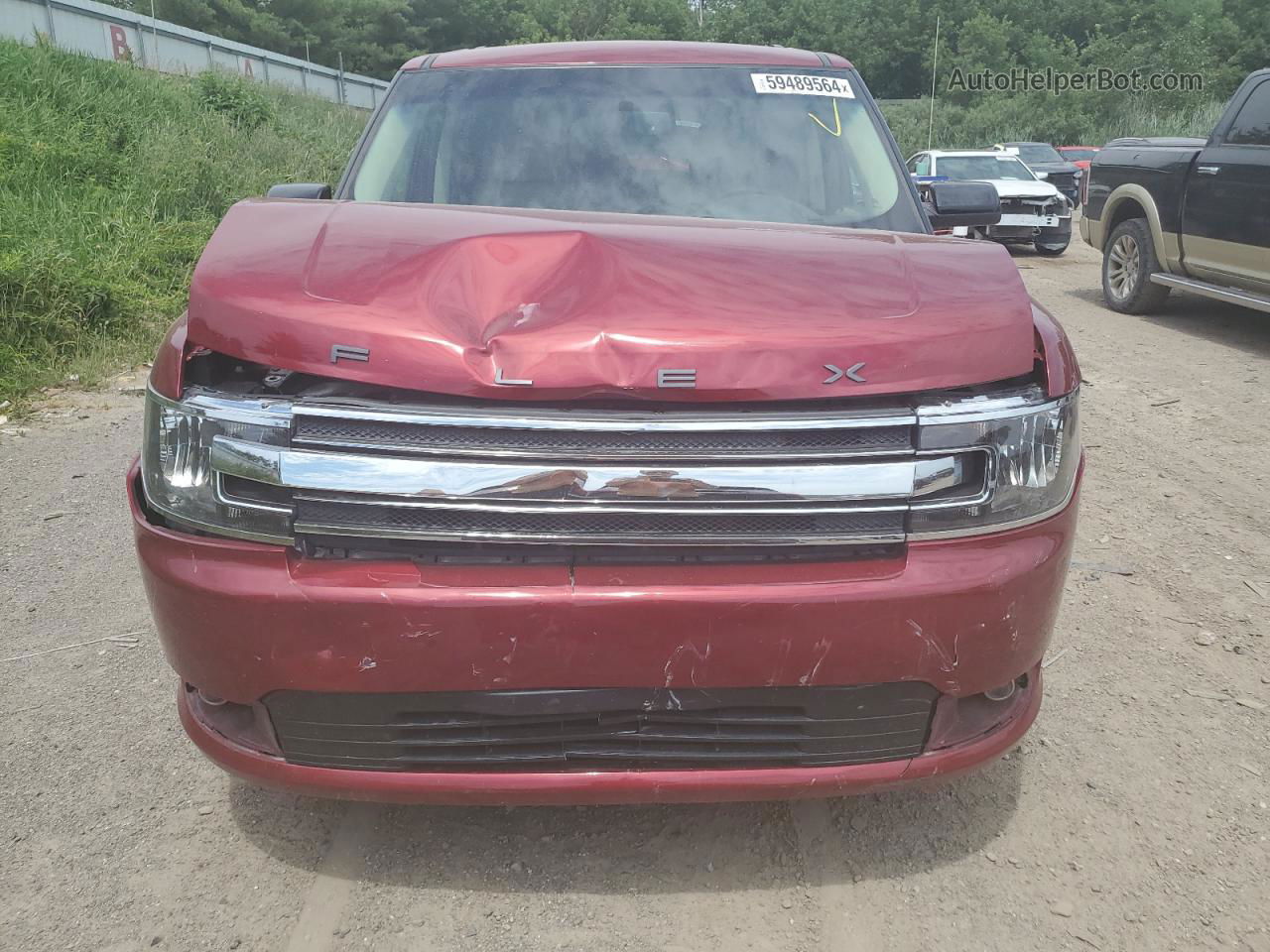 2019 Ford Flex Sel Red vin: 2FMHK6C86KBA31722