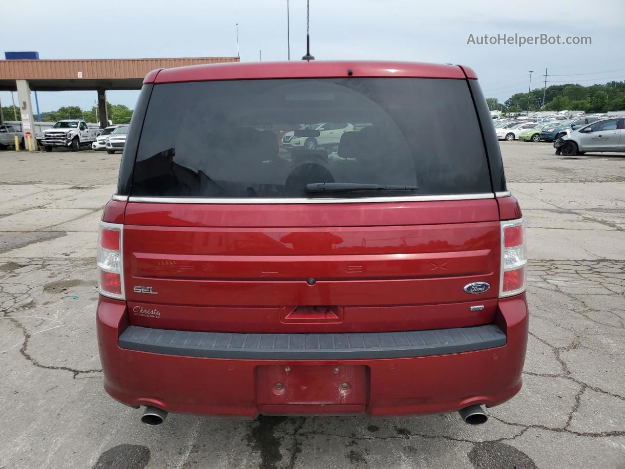 2019 Ford Flex Sel Red vin: 2FMHK6C88KBA00553