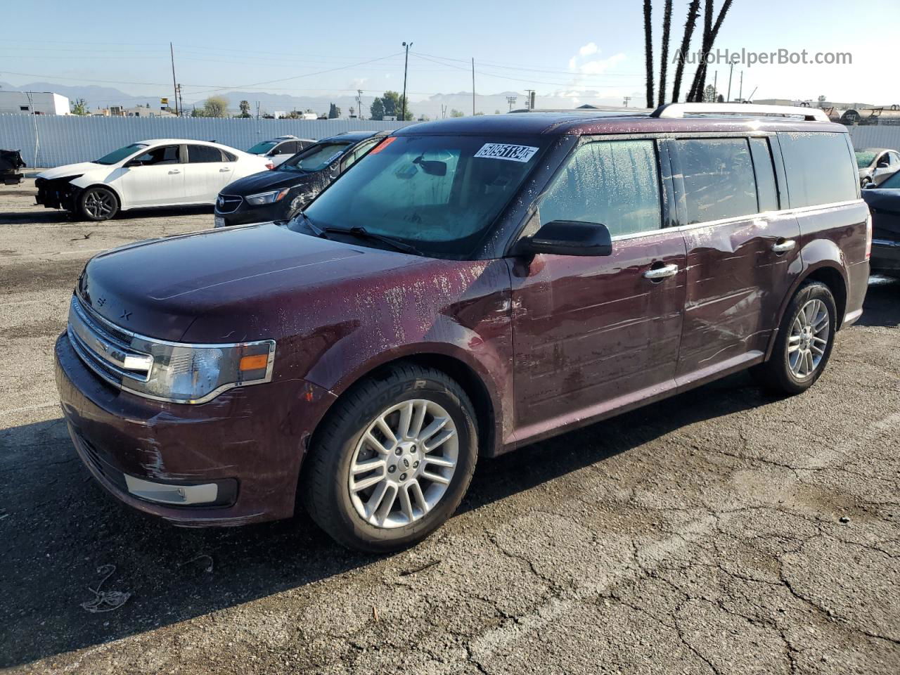 2019 Ford Flex Sel Бордовый vin: 2FMHK6C88KBA11505