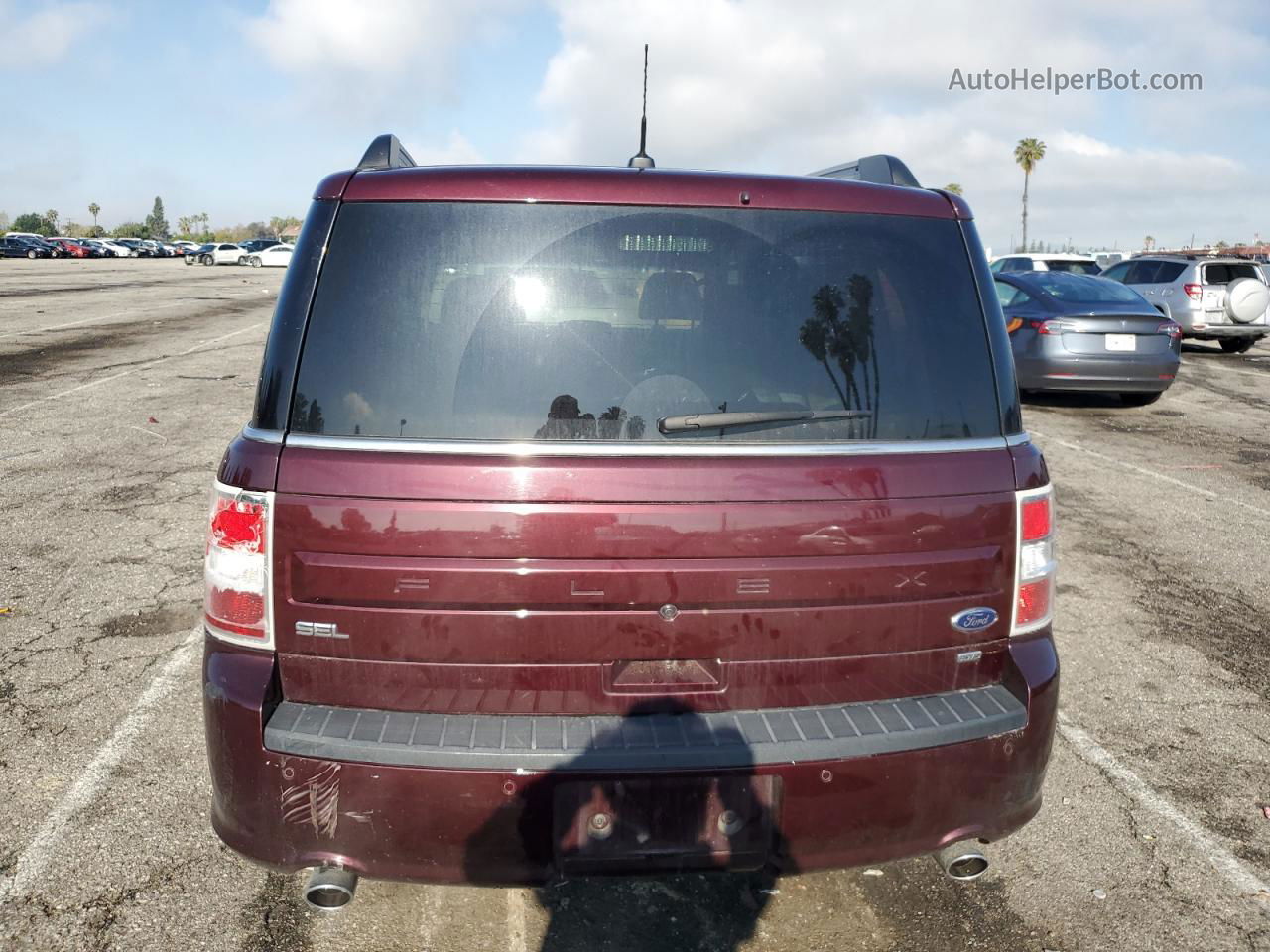 2019 Ford Flex Sel Burgundy vin: 2FMHK6C88KBA11505