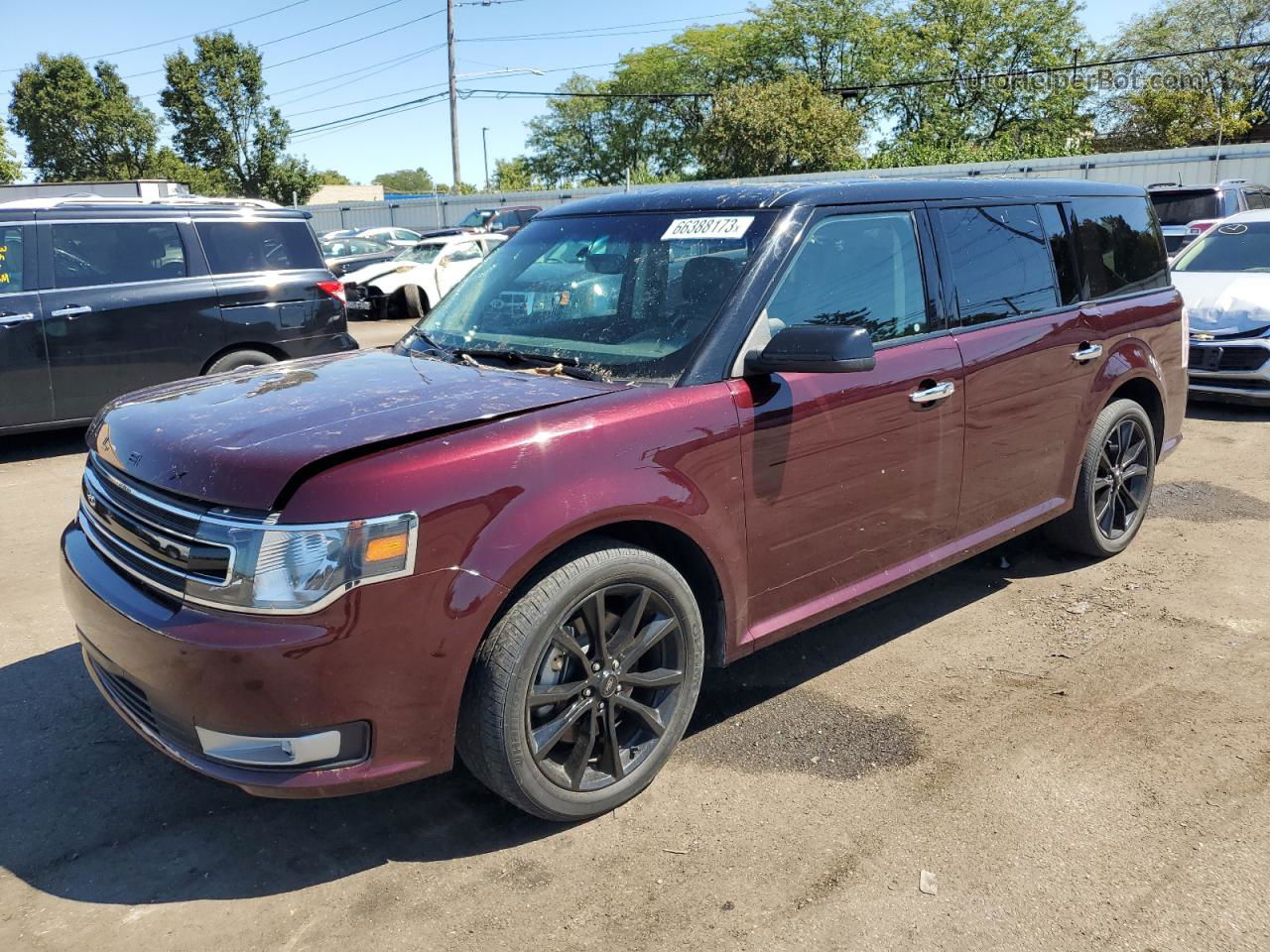 2019 Ford Flex Sel Темно-бордовый vin: 2FMHK6C88KBA19913