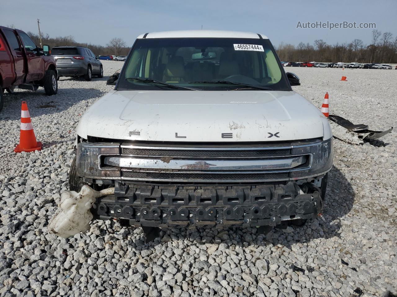 2019 Ford Flex Sel White vin: 2FMHK6C89KBA04675