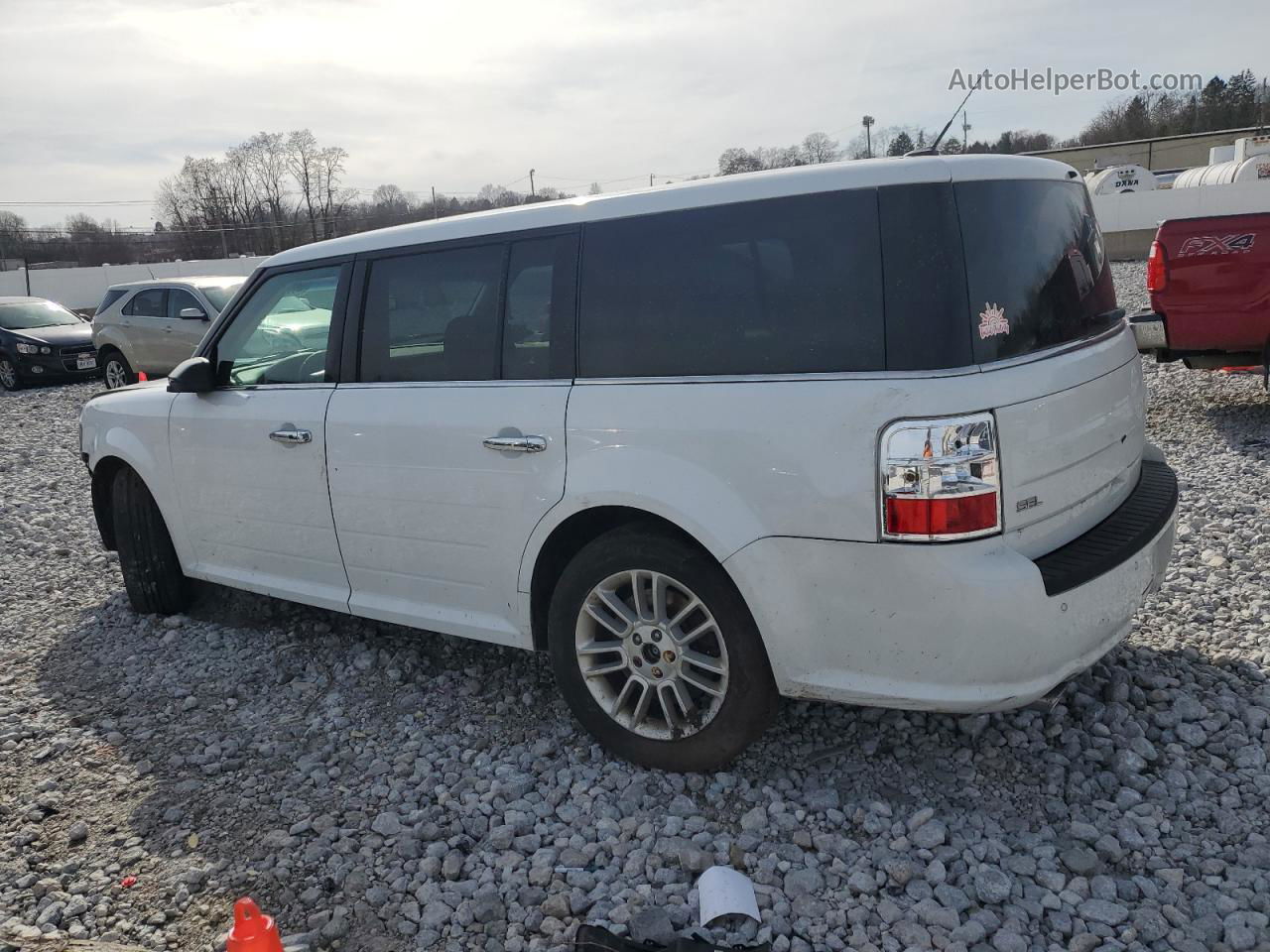 2019 Ford Flex Sel White vin: 2FMHK6C89KBA04675