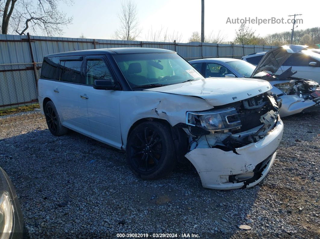 2016 Ford Flex Sel White vin: 2FMHK6C8XGBA10363