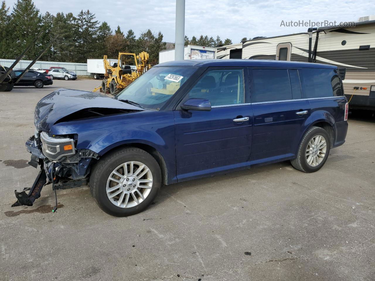 2016 Ford Flex Limited Синий vin: 2FMHK6D80GBA03047