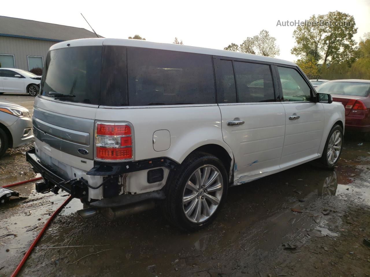 2019 Ford Flex Limited White vin: 2FMHK6D82KBA11515