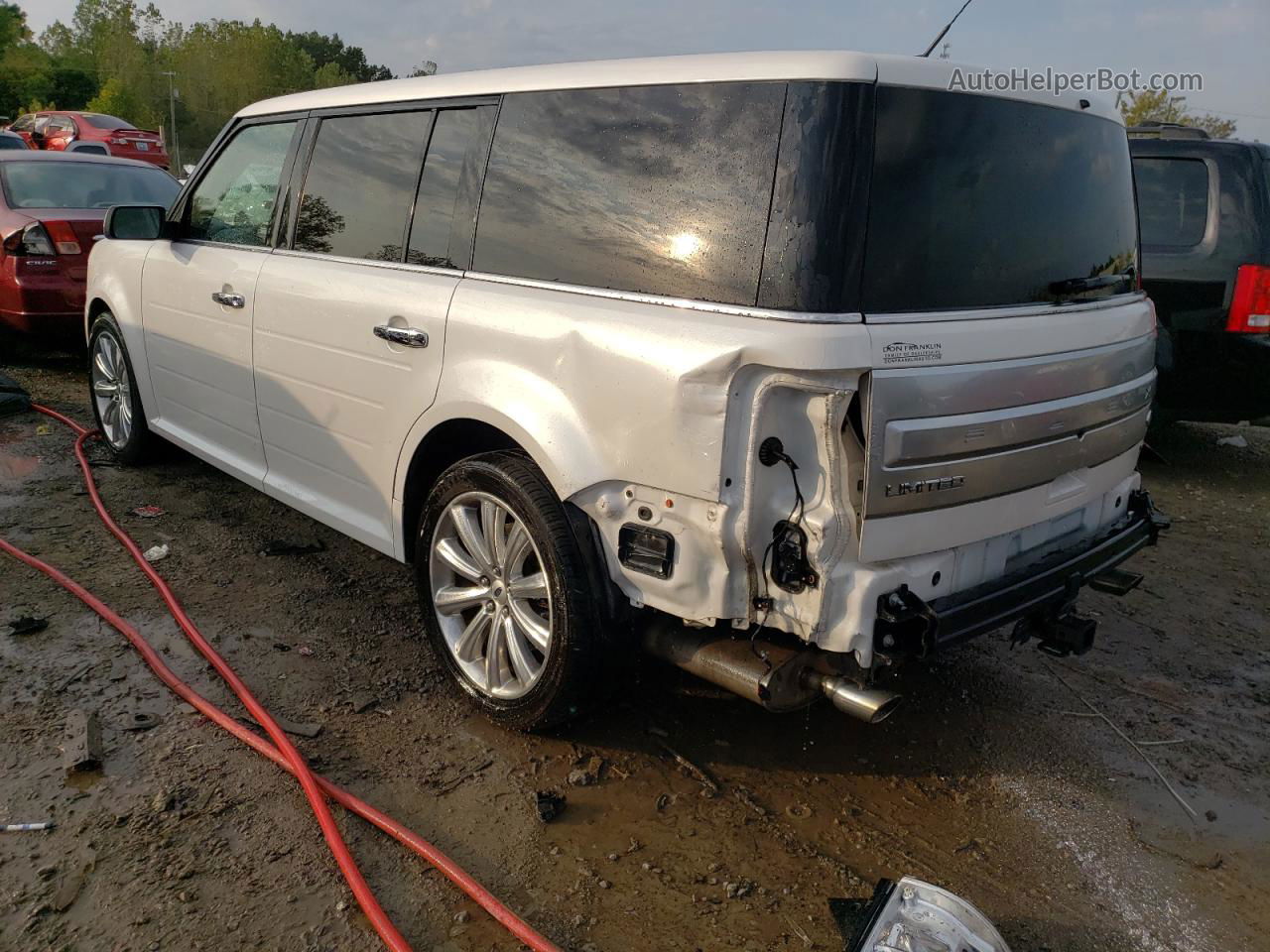 2019 Ford Flex Limited White vin: 2FMHK6D82KBA11515