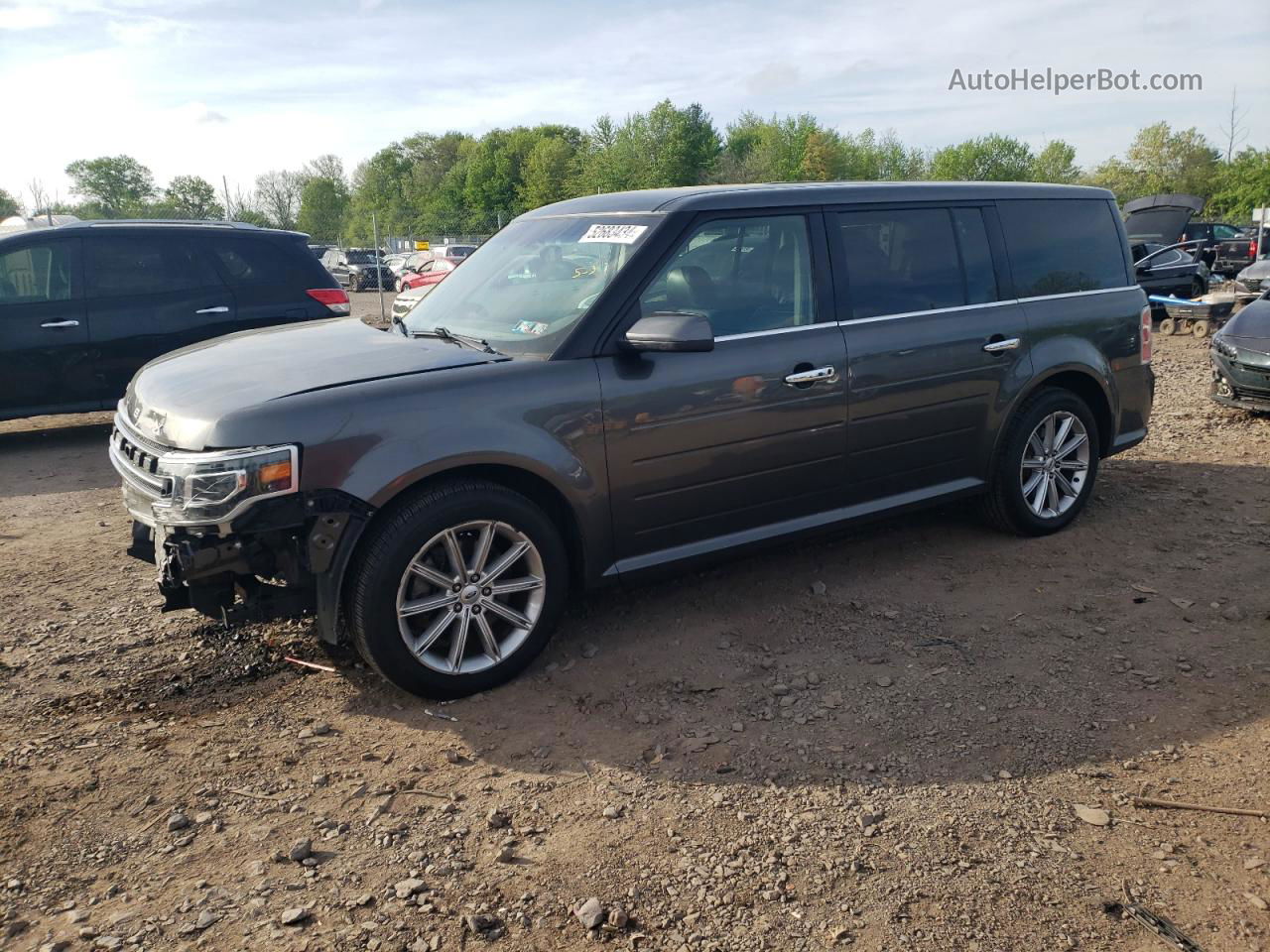 2019 Ford Flex Limited Gray vin: 2FMHK6D82KBA36267