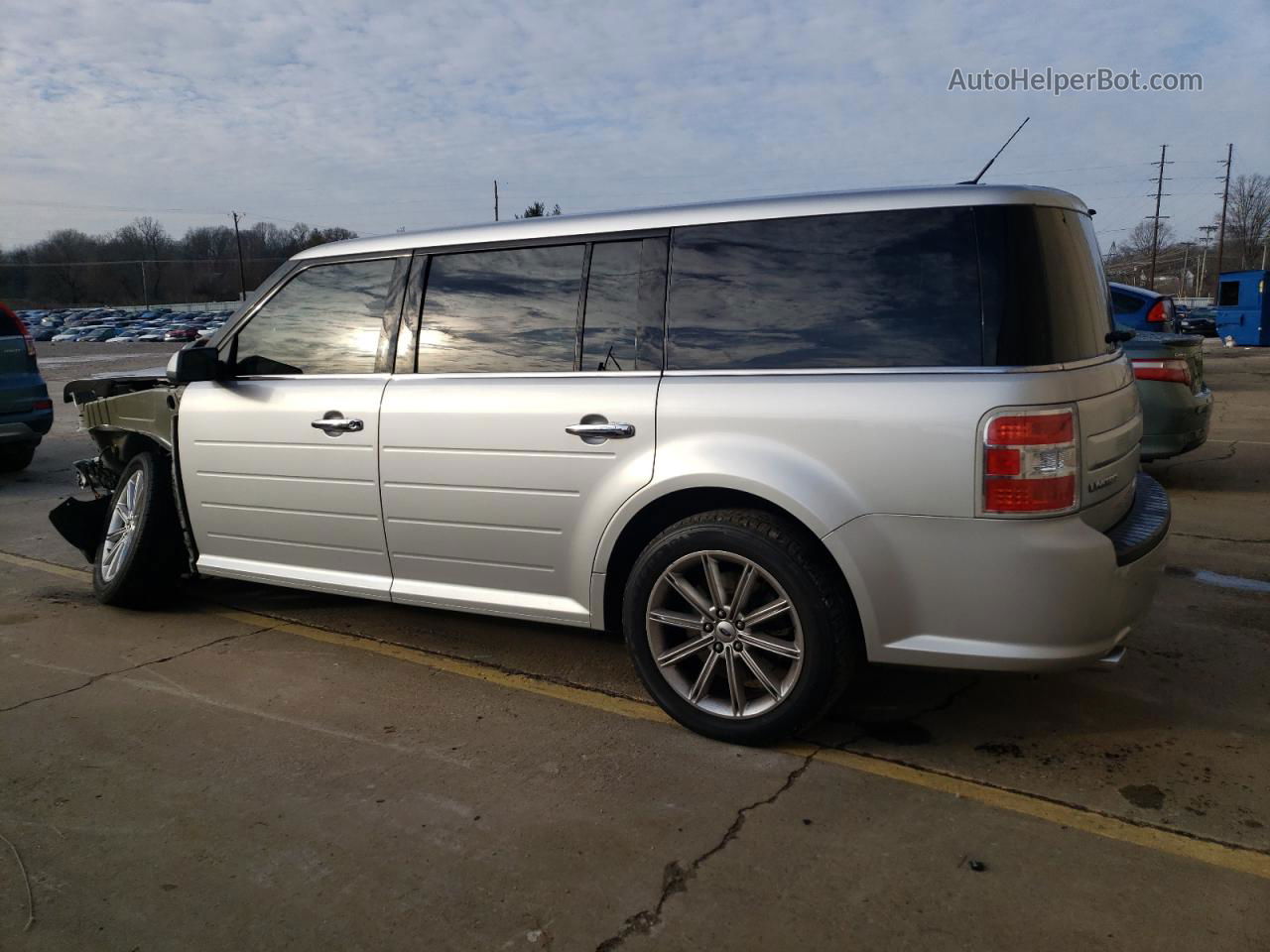 2019 Ford Flex Limited Silver vin: 2FMHK6D85KBA04364