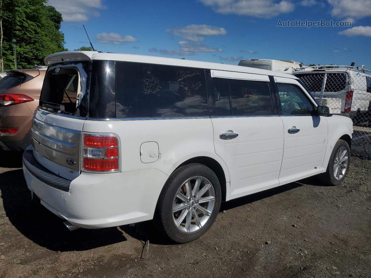 2019 Ford Flex Limited Белый vin: 2FMHK6D87KBA06181