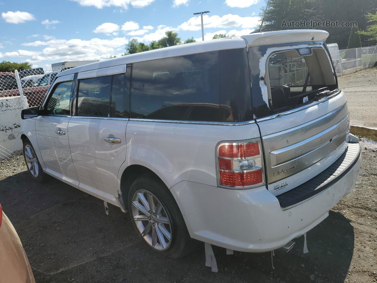 2019 Ford Flex Limited White vin: 2FMHK6D87KBA06181