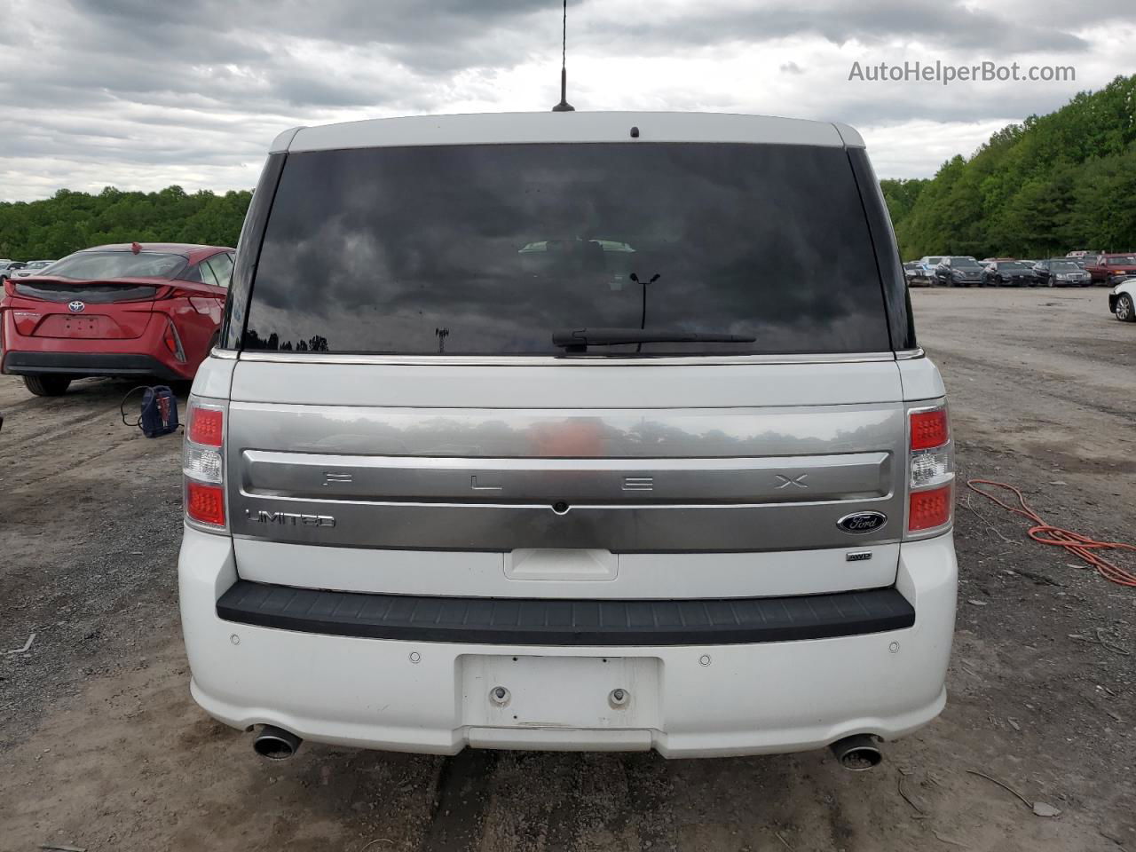 2019 Ford Flex Limited White vin: 2FMHK6D87KBA06200