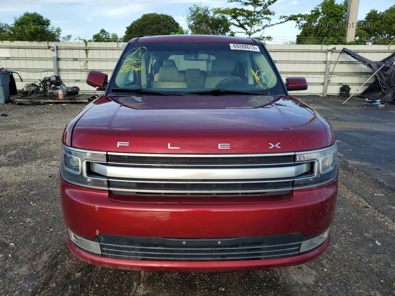 2019 Ford Flex Limited Red vin: 2FMHK6D87KBA18699