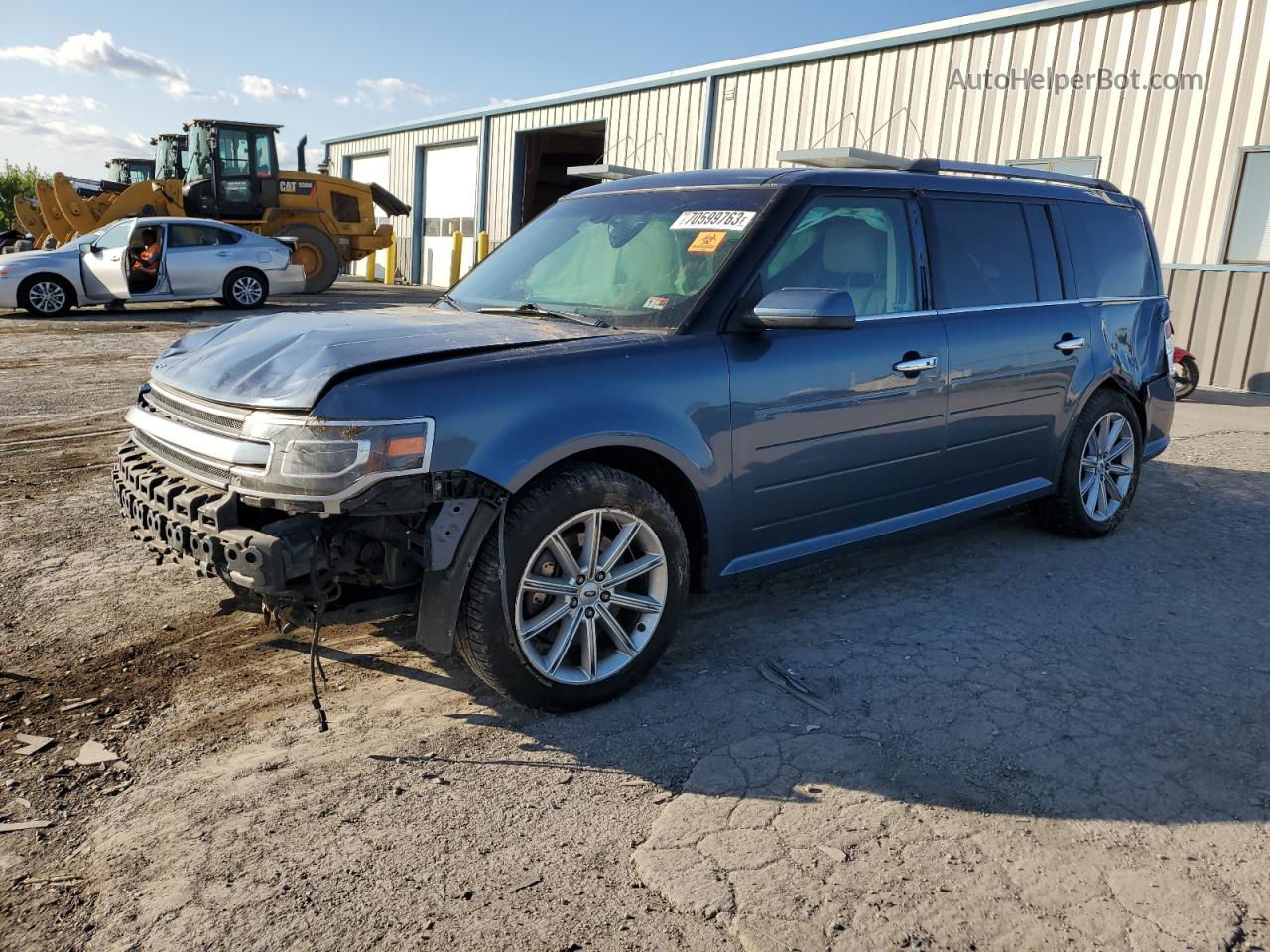 2019 Ford Flex Limited Синий vin: 2FMHK6D88KBA08778