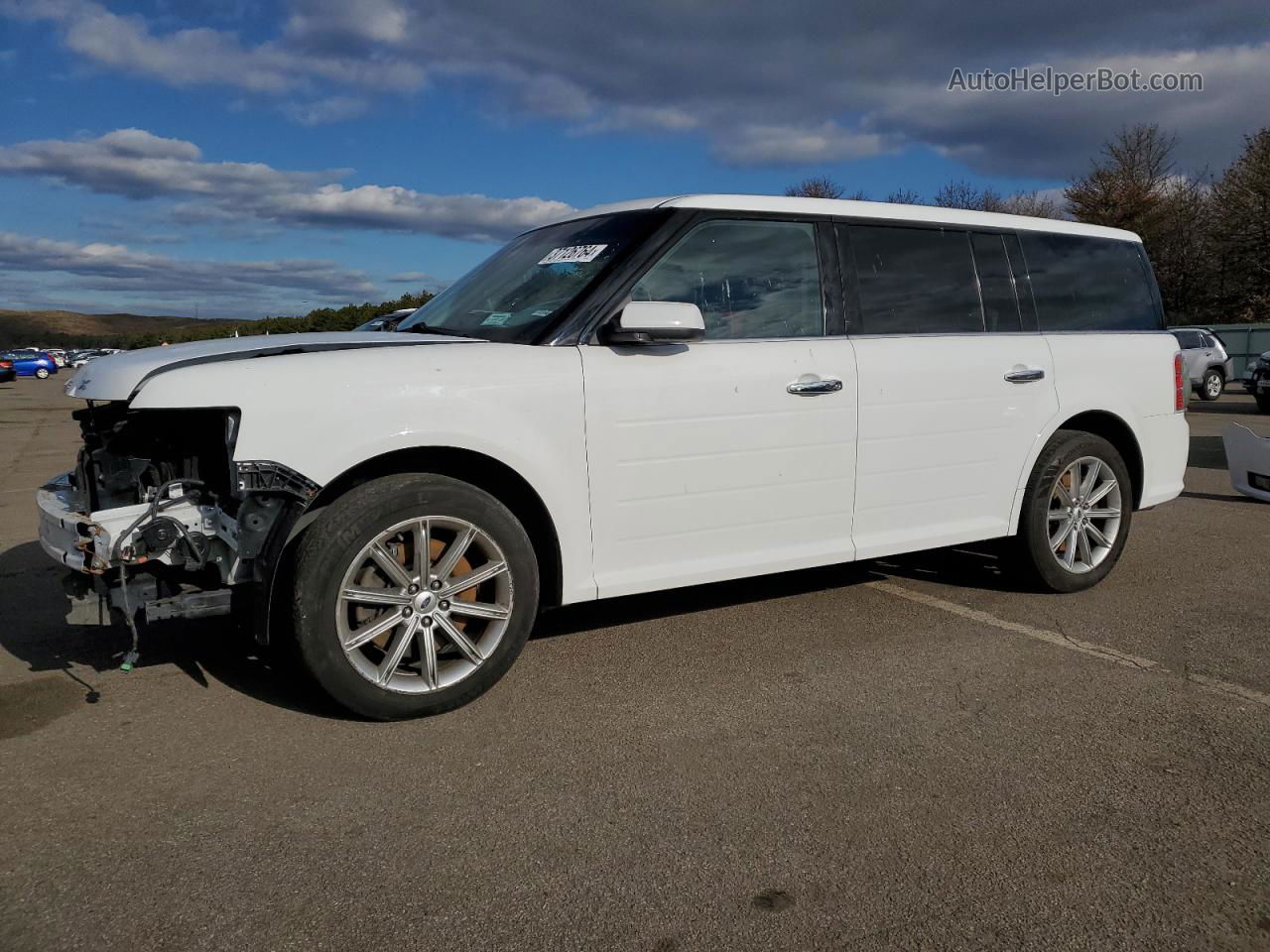 2019 Ford Flex Limited White vin: 2FMHK6D88KBA20431