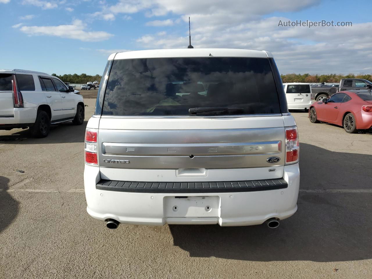 2019 Ford Flex Limited White vin: 2FMHK6D88KBA20431