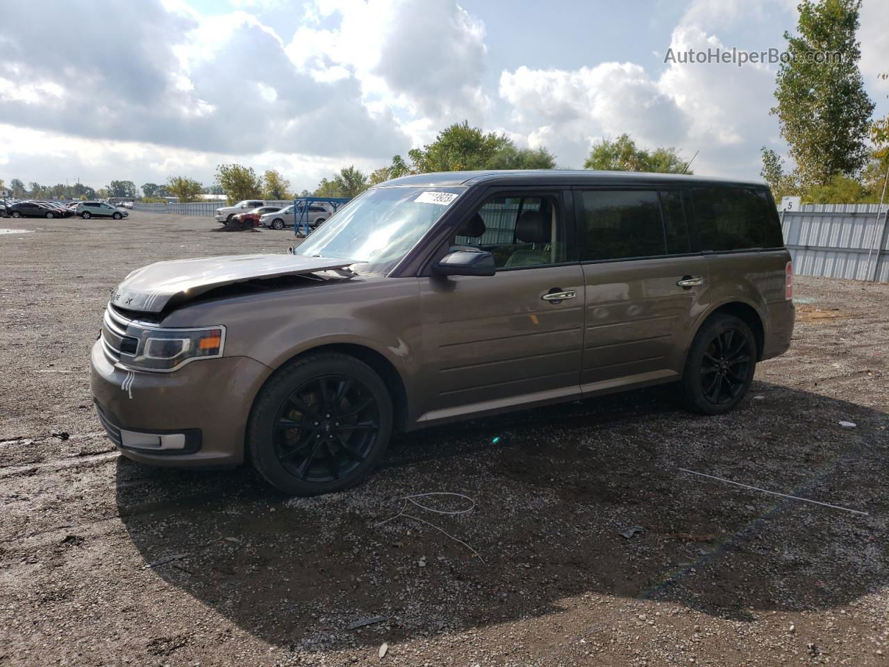 2019 Ford Flex Limited Brown vin: 2FMHK6D89KBA09065