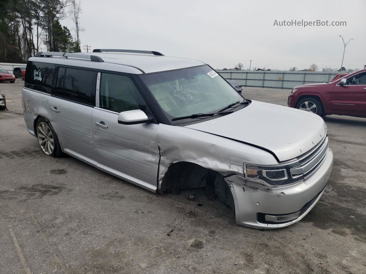 2019 Ford Flex Limited Серебряный vin: 2FMHK6DT5KBA14607