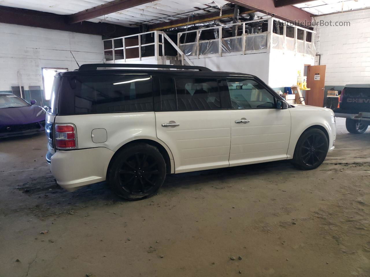 2019 Ford Flex Limited White vin: 2FMHK6DT8KBA01057