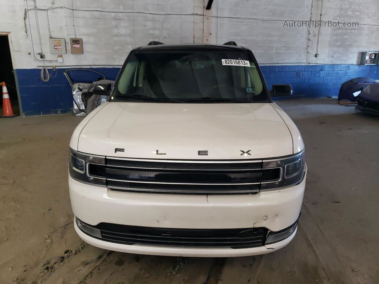 2019 Ford Flex Limited White vin: 2FMHK6DT8KBA01057