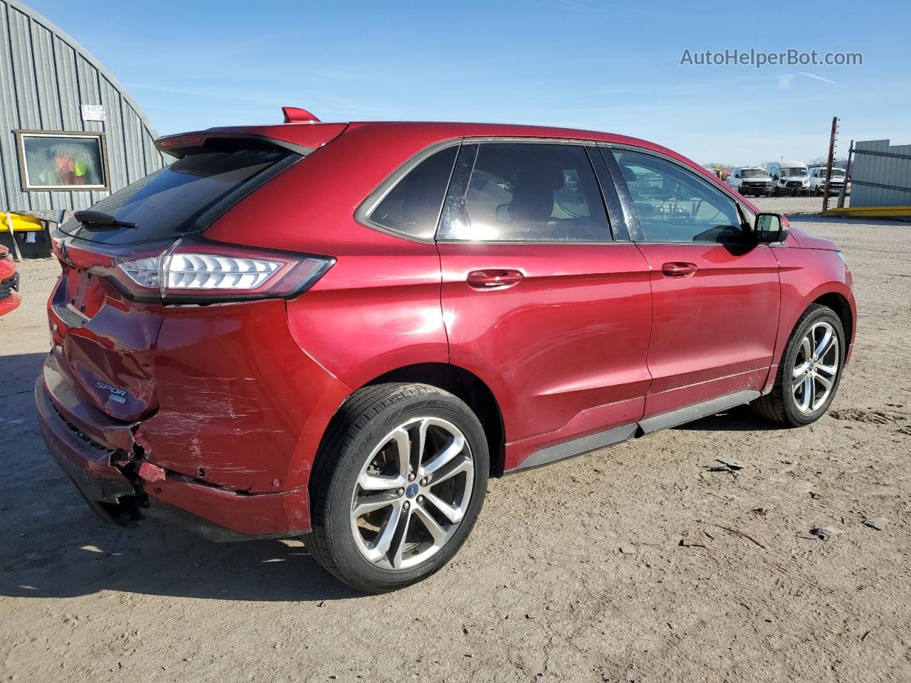 2015 Ford Edge Sport Red vin: 2FMPK3AP6FBB30583