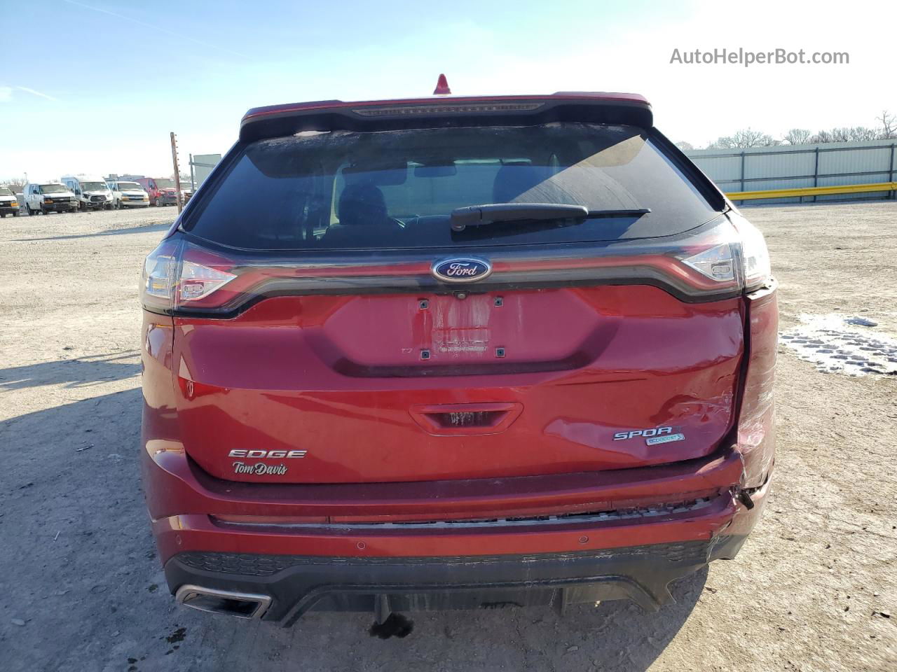 2015 Ford Edge Sport Красный vin: 2FMPK3AP6FBB30583