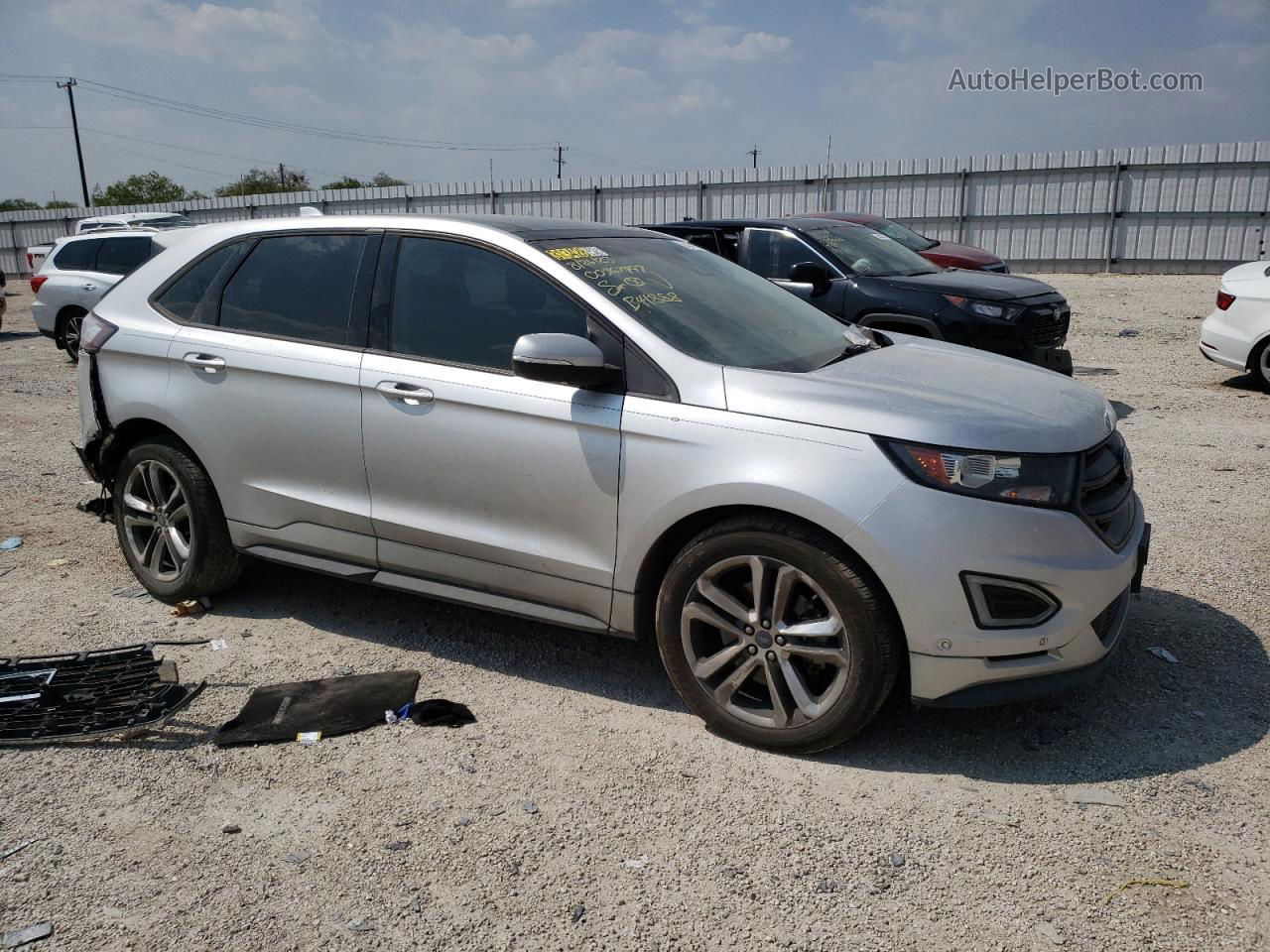 2015 Ford Edge Sport Silver vin: 2FMPK3AP6FBB41888