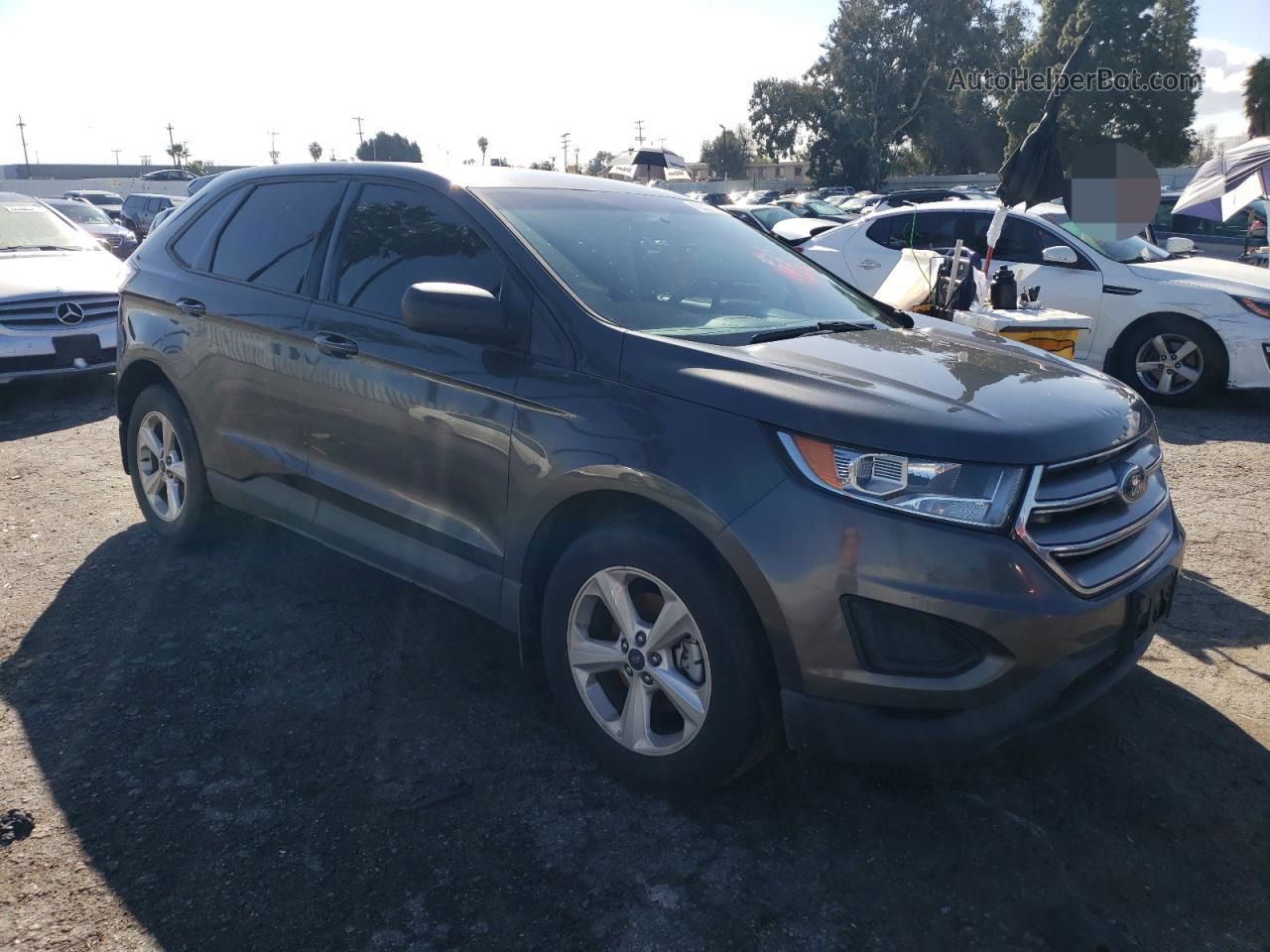 2016 Ford Edge Se Gray vin: 2FMPK3G90GBC52933