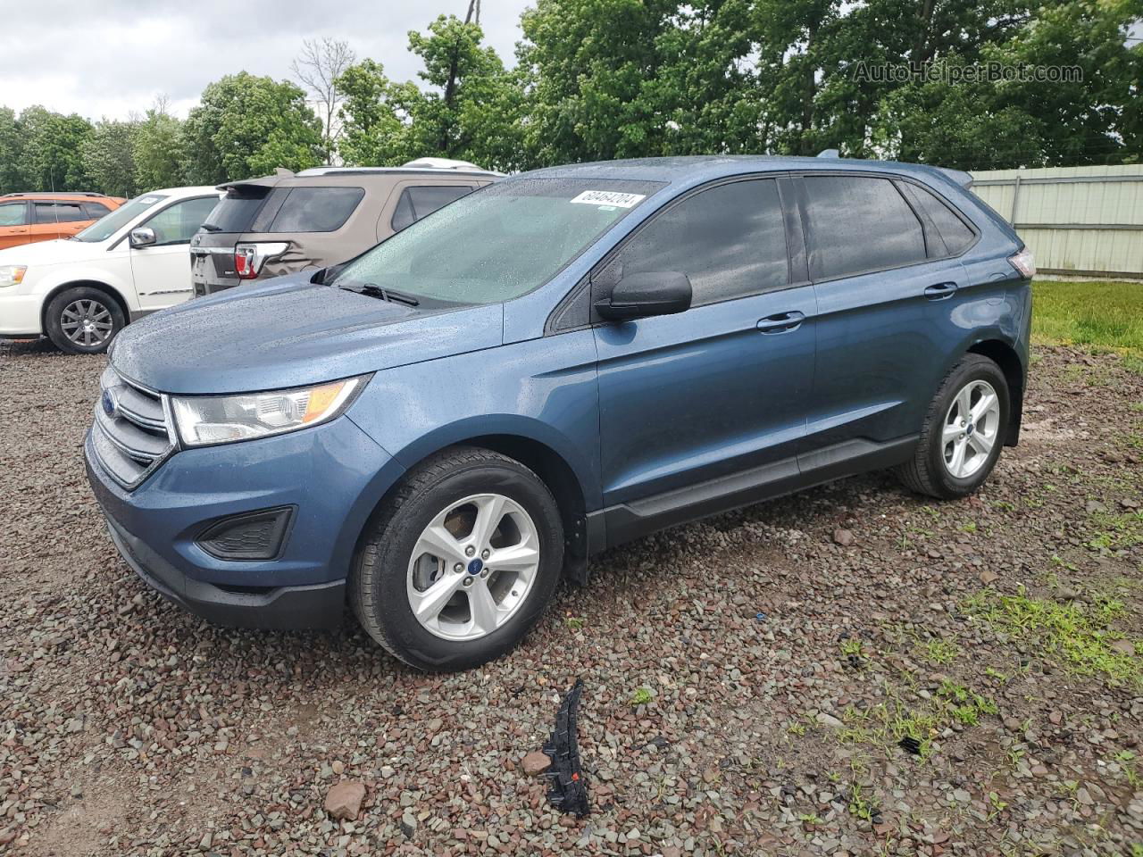 2018 Ford Edge Se Blue vin: 2FMPK3G90JBC10317