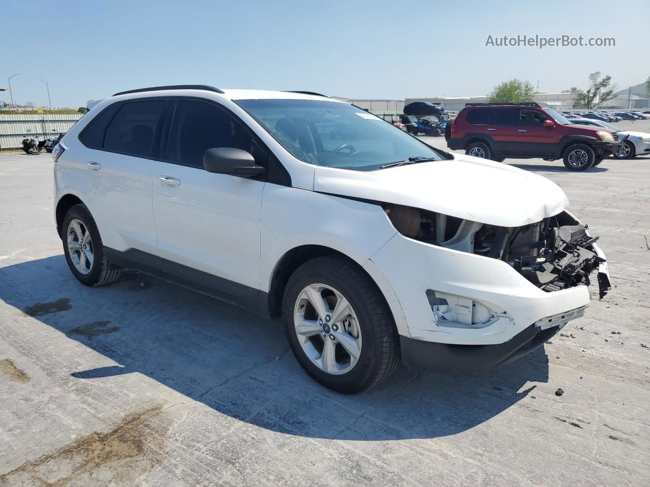 2017 Ford Edge Se White vin: 2FMPK3G91HBC63571