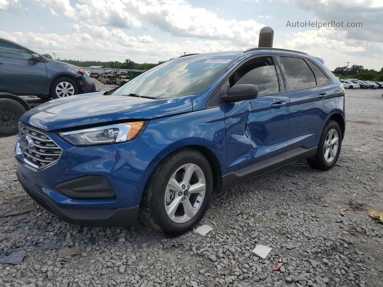 2020 Ford Edge Se Blue vin: 2FMPK3G91LBA03664