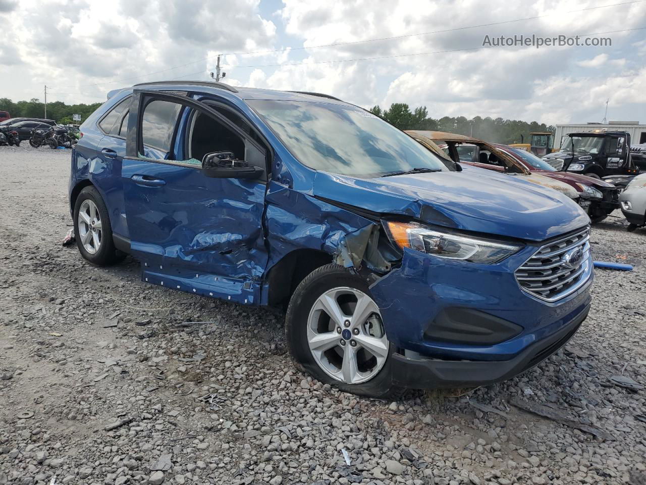 2020 Ford Edge Se Blue vin: 2FMPK3G91LBA03664