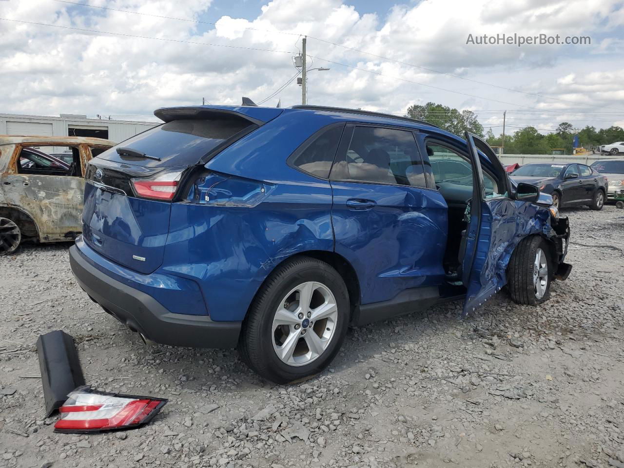 2020 Ford Edge Se Blue vin: 2FMPK3G91LBA03664