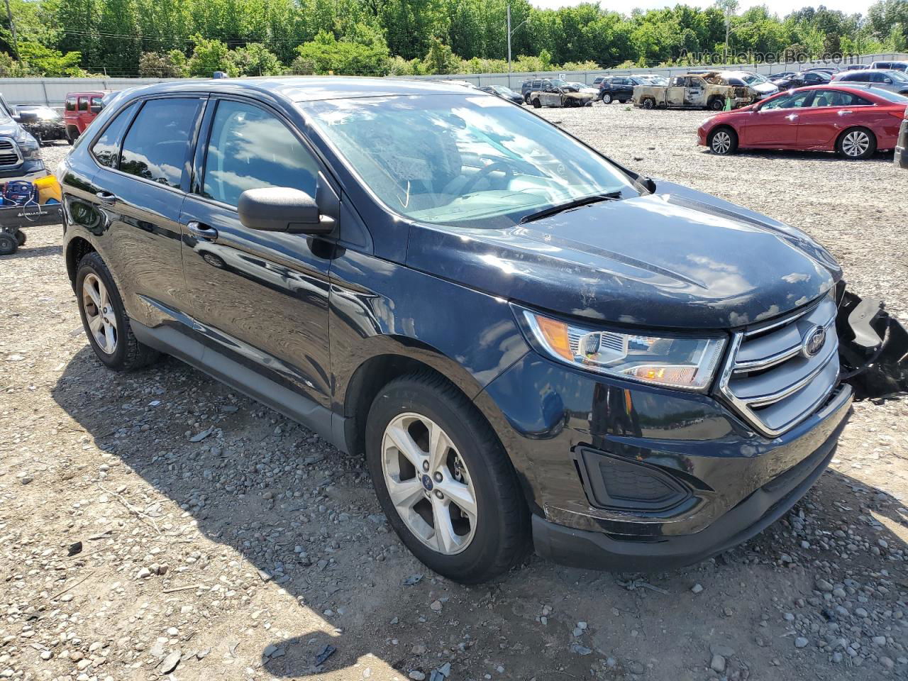 2017 Ford Edge Se Black vin: 2FMPK3G92HBC59075