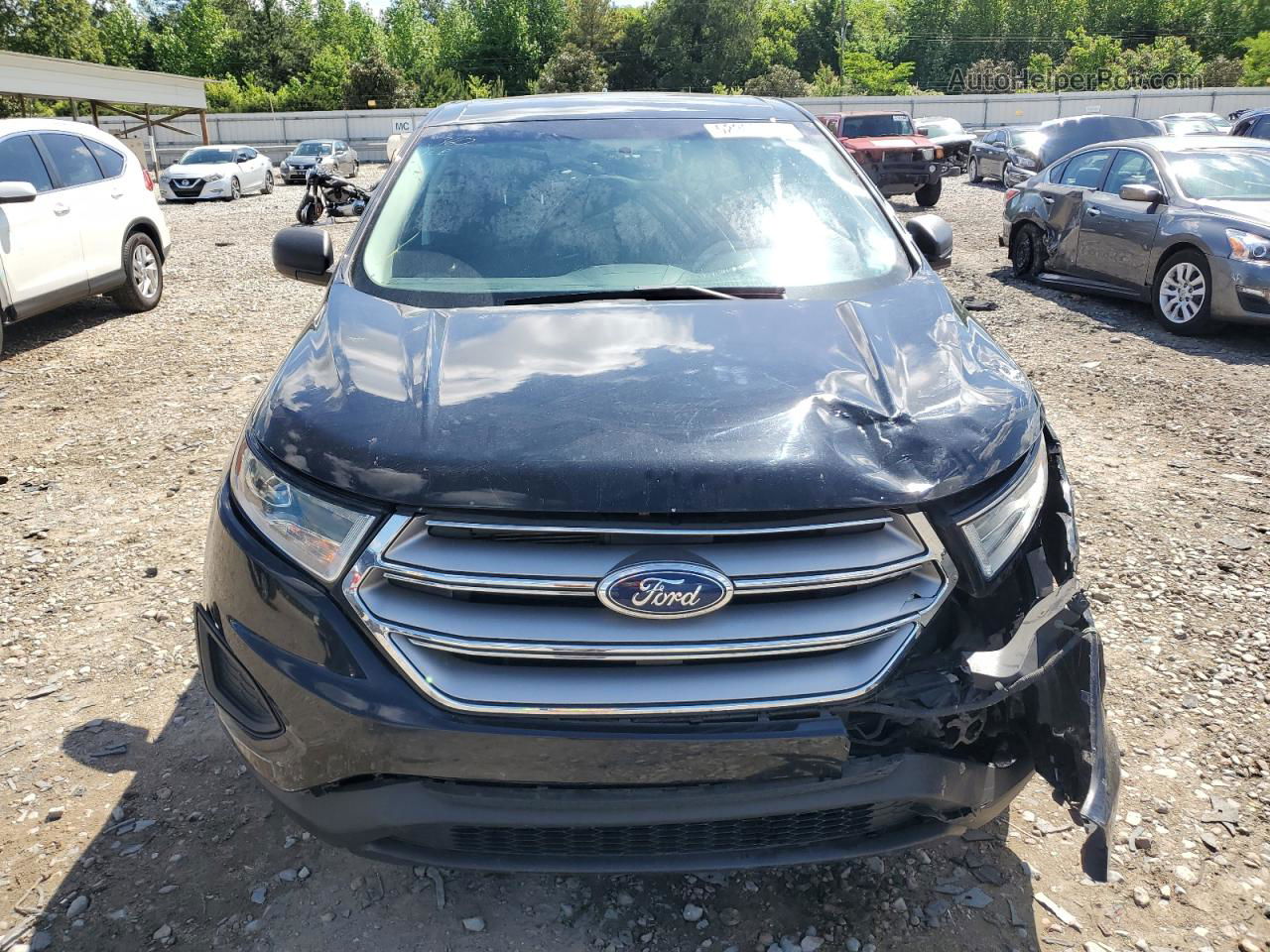 2017 Ford Edge Se Black vin: 2FMPK3G92HBC59075