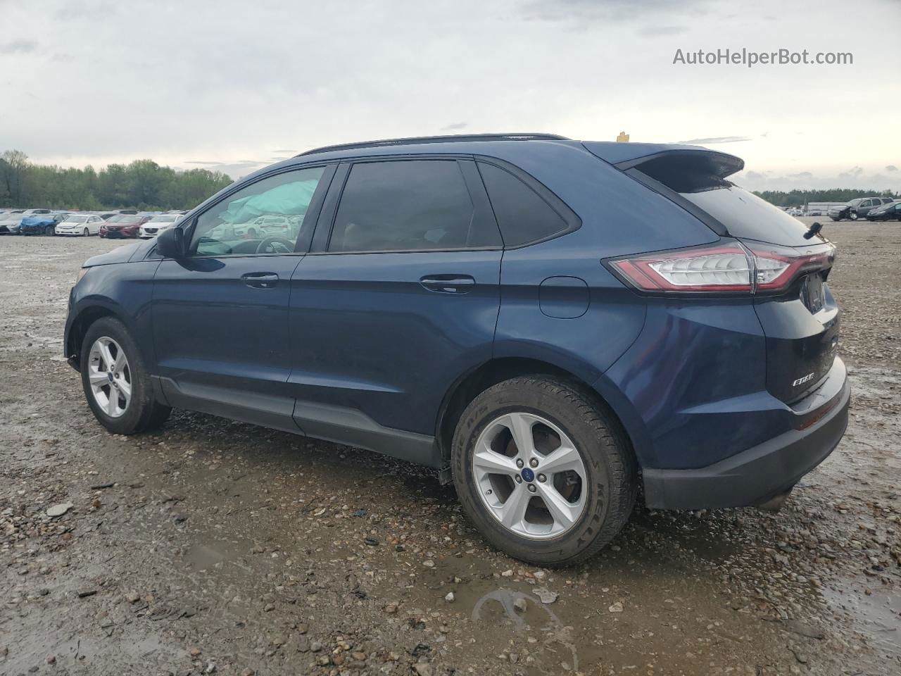 2017 Ford Edge Se Blue vin: 2FMPK3G92HBC59593