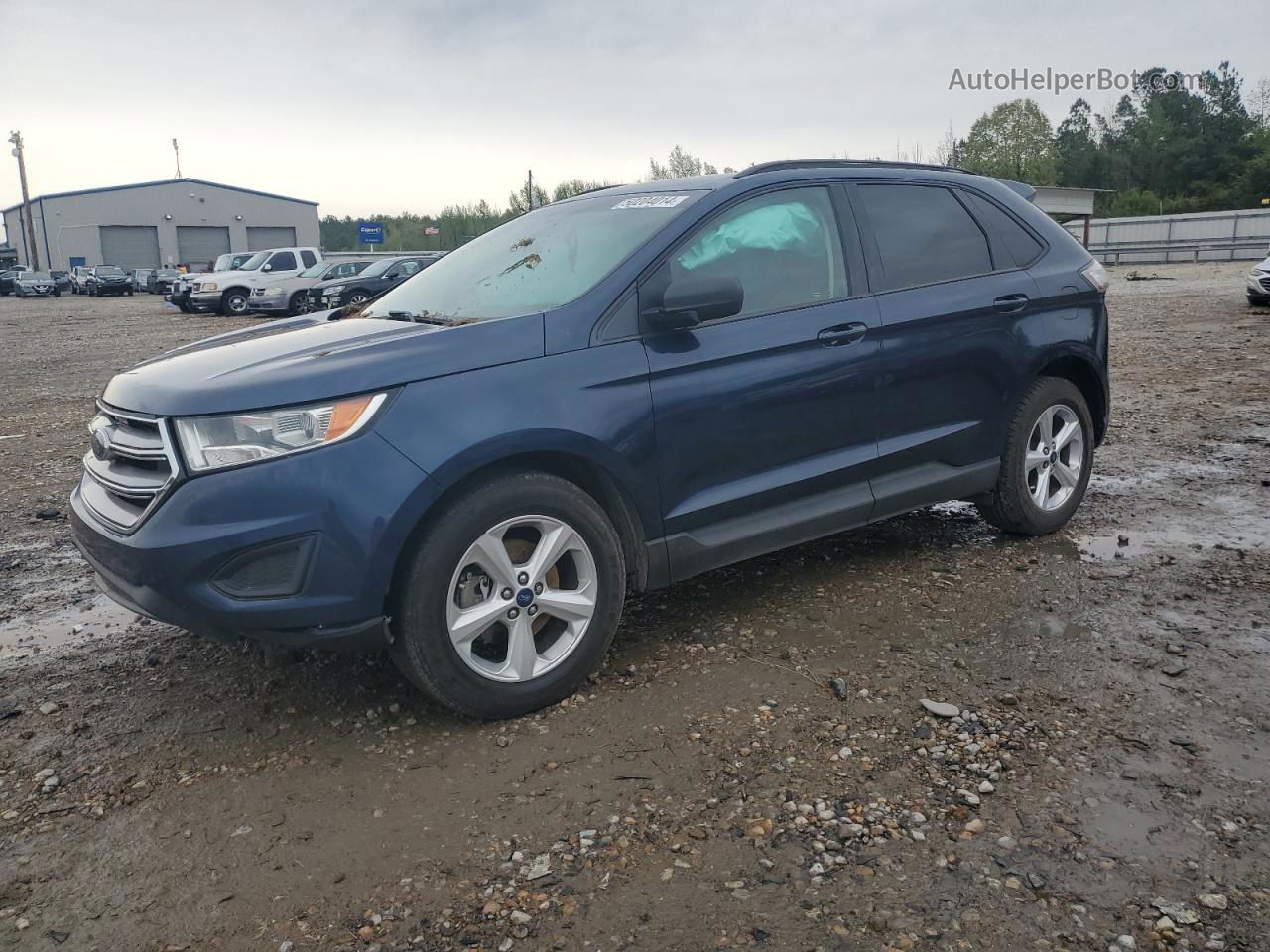 2017 Ford Edge Se Blue vin: 2FMPK3G92HBC59593