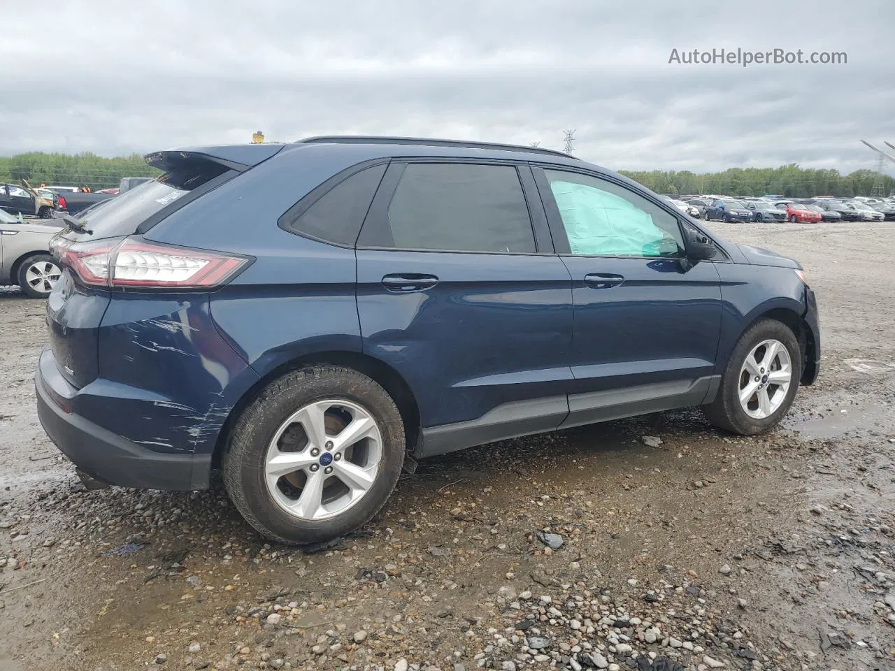 2017 Ford Edge Se Blue vin: 2FMPK3G92HBC59593