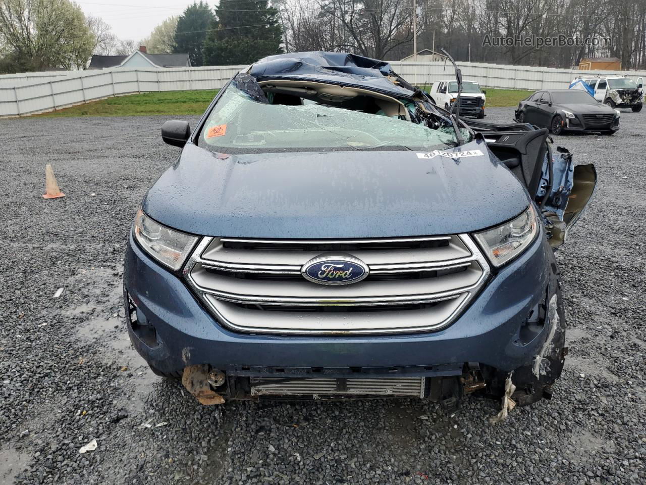 2018 Ford Edge Se Blue vin: 2FMPK3G92JBB02796