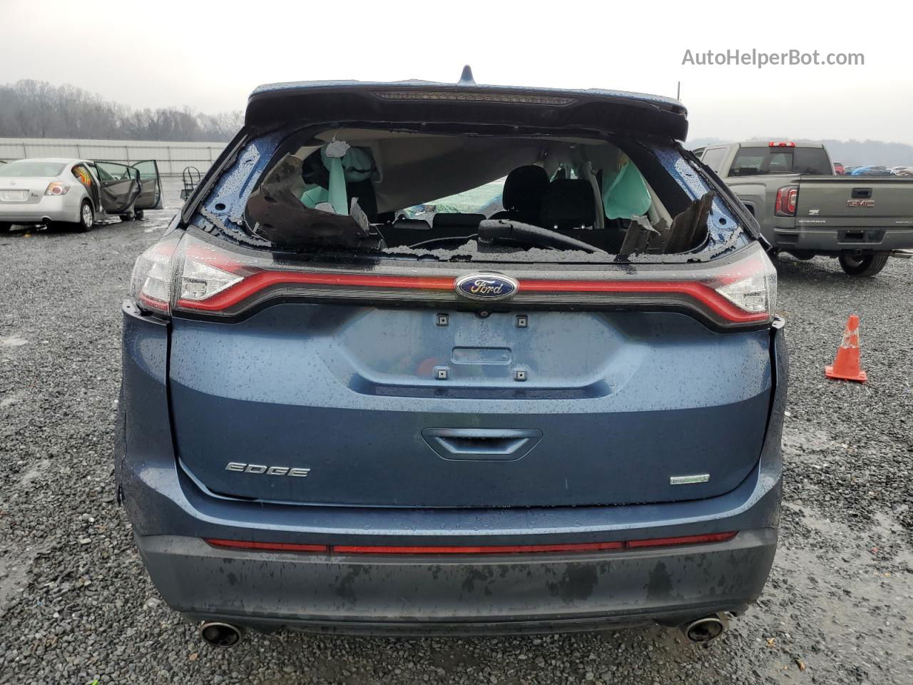 2018 Ford Edge Se Blue vin: 2FMPK3G92JBB02796