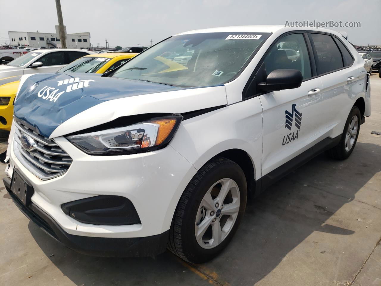 2020 Ford Edge Se White vin: 2FMPK3G92LBB11419