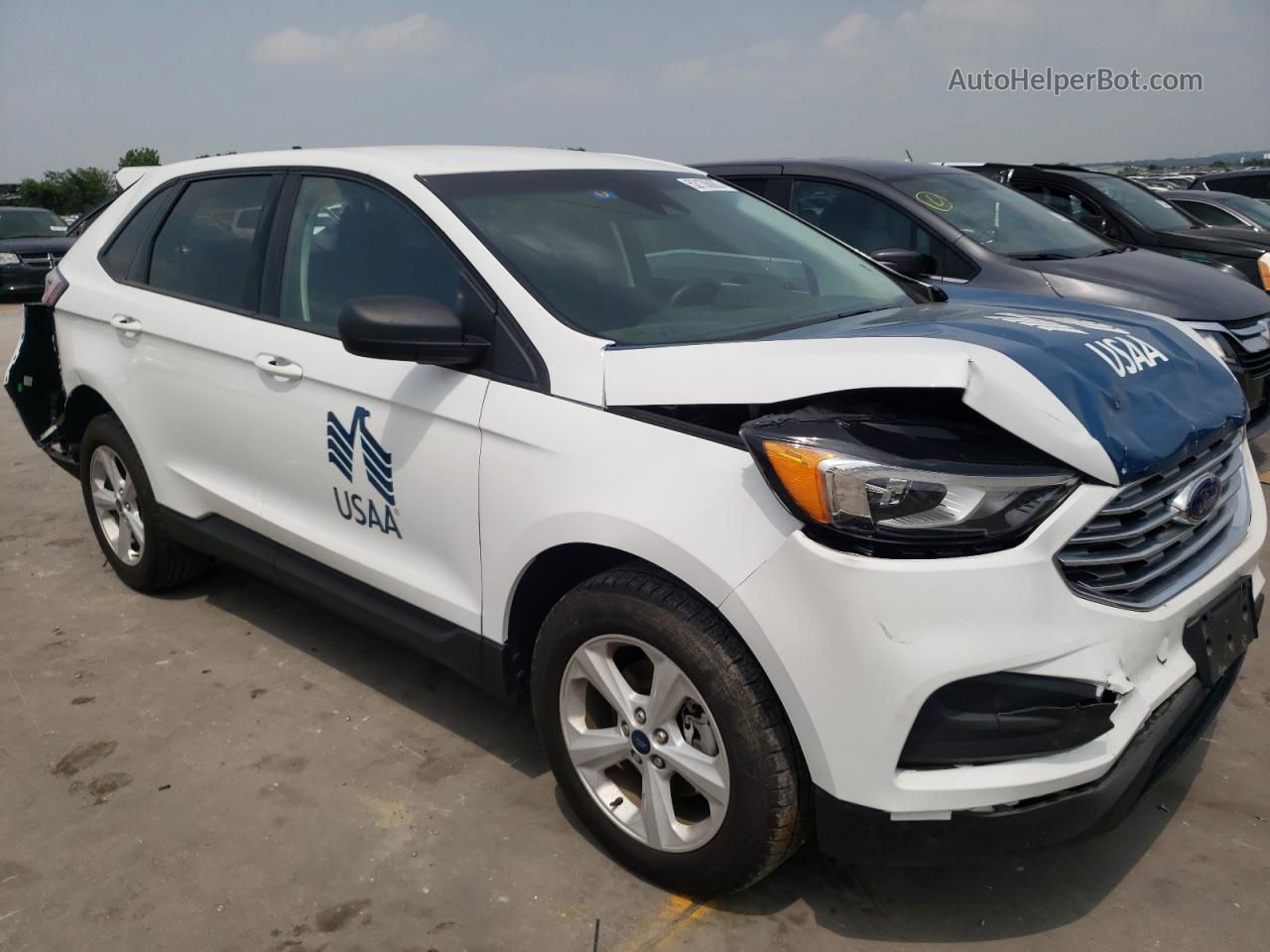 2020 Ford Edge Se White vin: 2FMPK3G92LBB11419