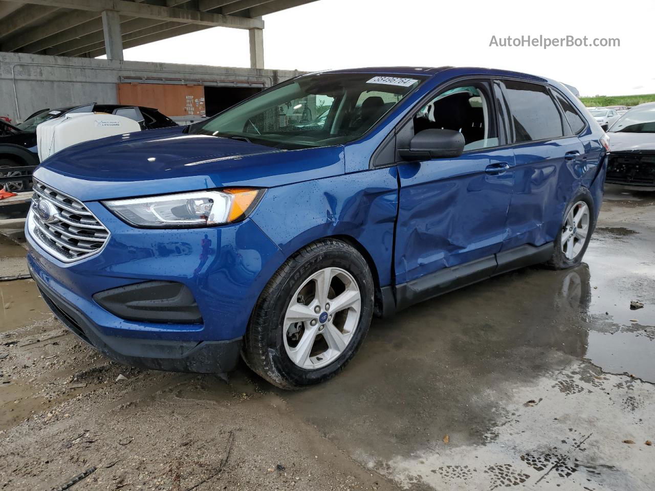 2020 Ford Edge Se Blue vin: 2FMPK3G92LBB55050