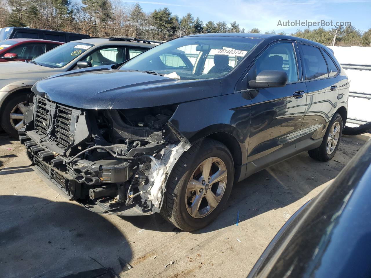 2016 Ford Edge Se Black vin: 2FMPK3G93GBB22788