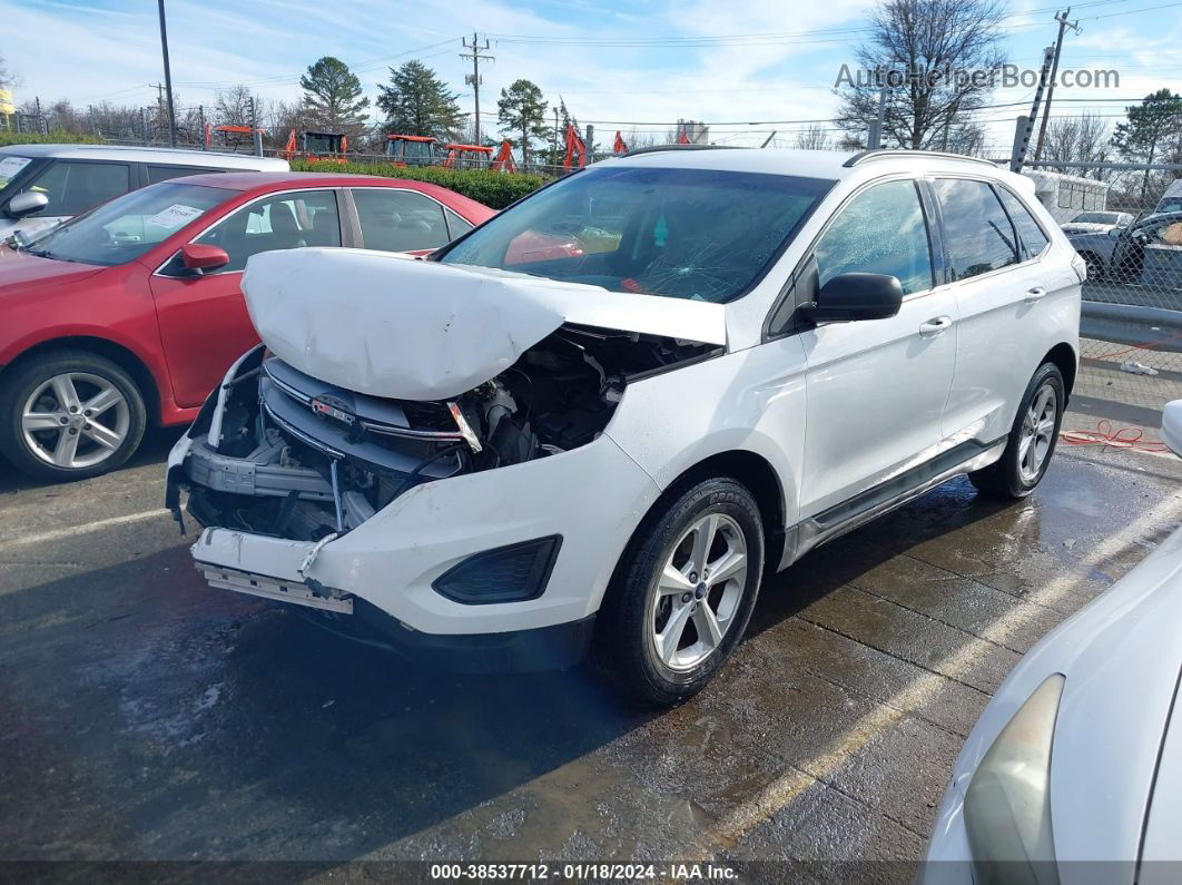 2017 Ford Edge Se White vin: 2FMPK3G93HBB02476