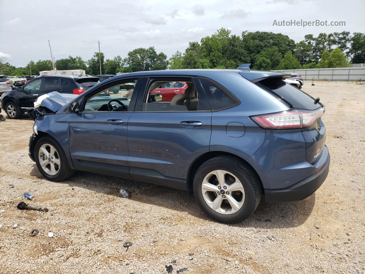 2018 Ford Edge Se Blue vin: 2FMPK3G93JBC57955