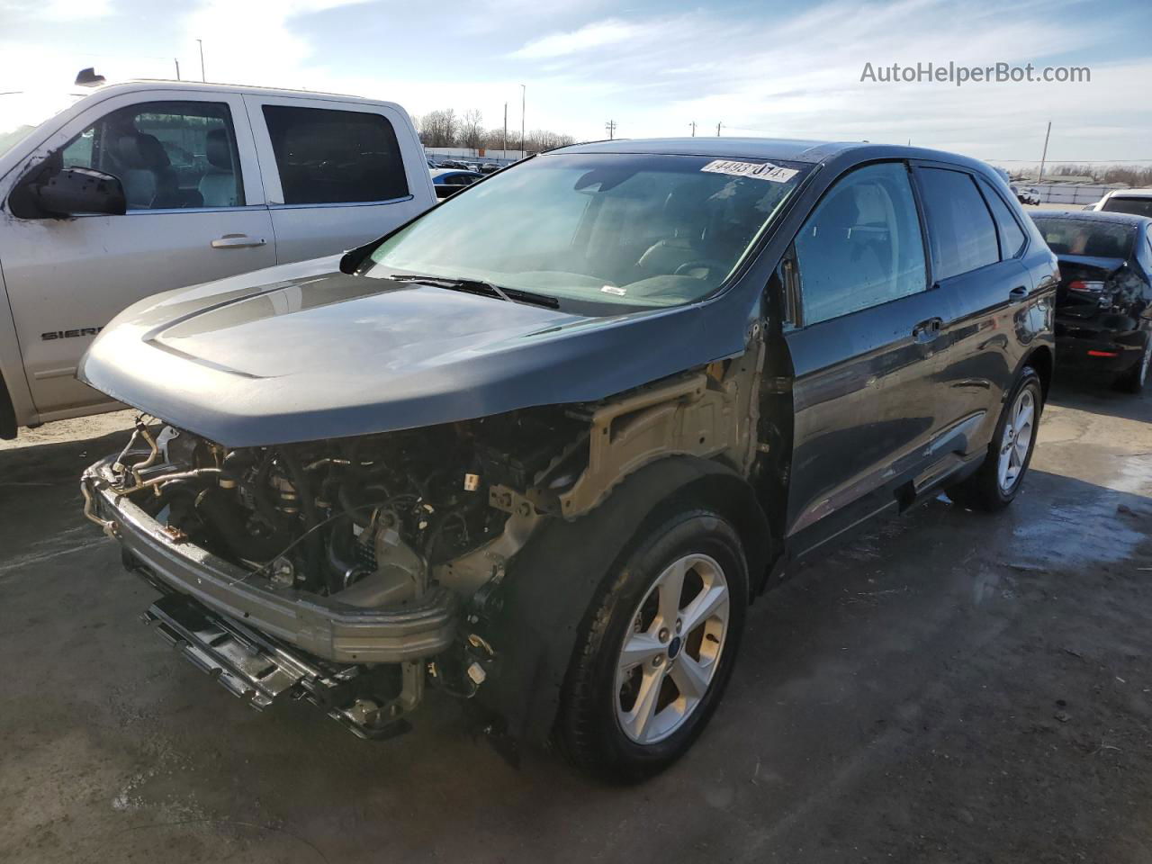 2019 Ford Edge Se Gray vin: 2FMPK3G93KBC50778