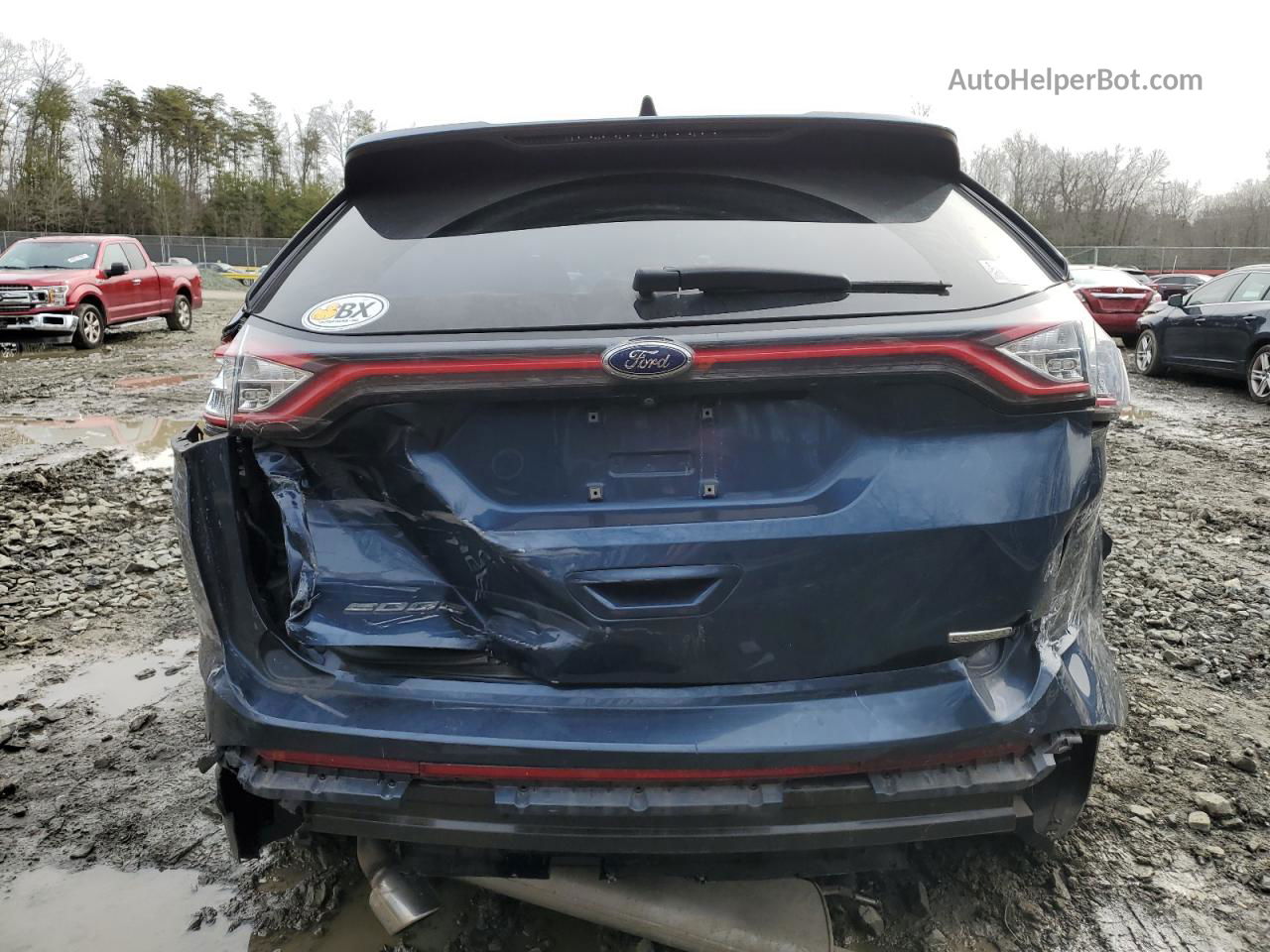 2017 Ford Edge Se Синий vin: 2FMPK3G94HBB66719