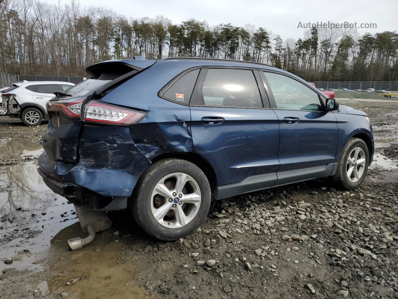 2017 Ford Edge Se Blue vin: 2FMPK3G94HBB66719